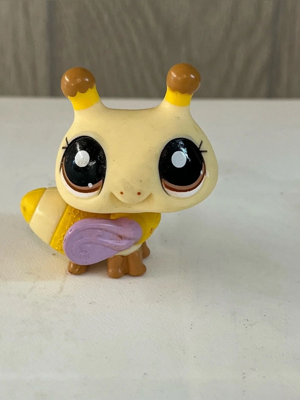 Littlest Pet Shop #1987 Bumblebee Cream Yellow Brown Bee LPS Spring Pets